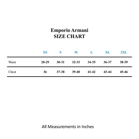 armani size guide uk.